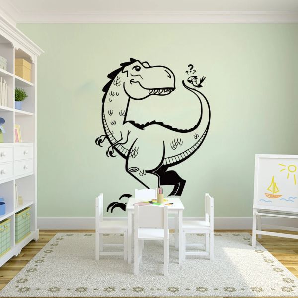 Adesivi fumetti dinosauri trex triceratops murale per parete camera da letto per bambini camerette dinosauro di decalcomania per pareti animali