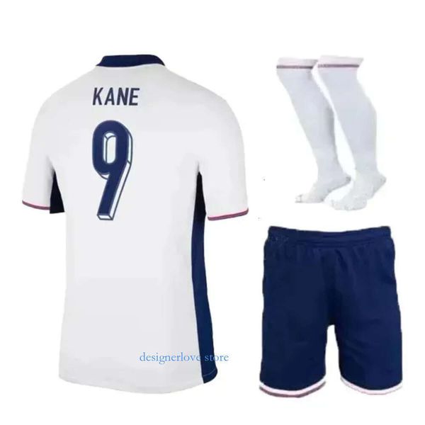 Camicie da calcio in pista da uomo Kane Grealish Inghilterra Sterling Rashford Sancho Mount Foden Saka Bellingham New National Football Shirt Men Kid Kit Set