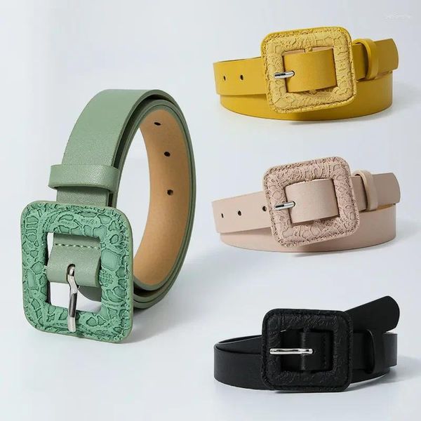 Cintos Lugar Luxo diariamente Retro Retro Anegle Button Belt feminino Tudo em um vestido Jeans versátil