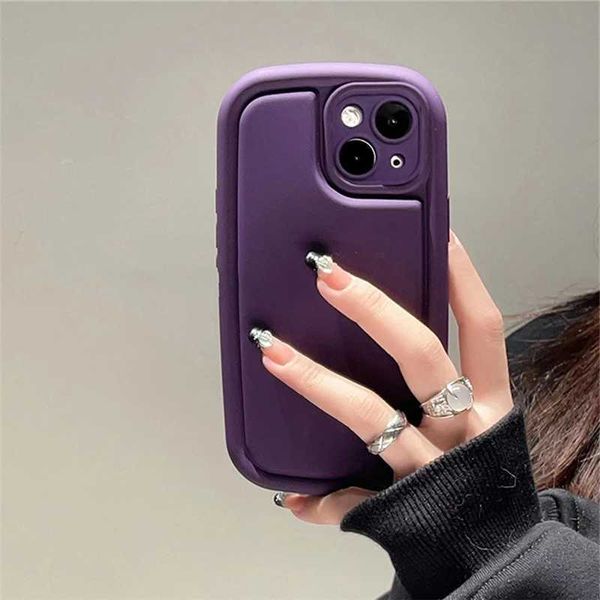 Case di telefonia cellulare INS coreana Custodia per telefono a soap a colori semplice per telefono 15 14 13 12 Pro Max Plus Matte carino oval shock cumper a prova di shock cover soft