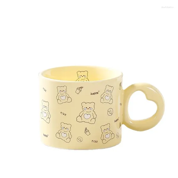 Tazze di tazze di bicchiere di bicchiere di bere tamponiere deliziosa caffè da cartone animato carino bel regalo da drink da bevande da tè