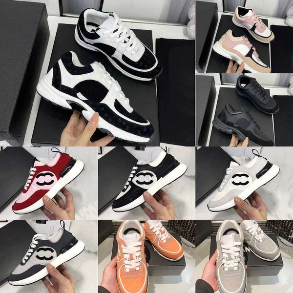2024 Designer Channel Running Scarpe Sneakers Brand Sneakers Womens Lace-up Casual Shoes Classic Trainer SDFSF in pelle scamosciata Effetto GSF City Dimensioni