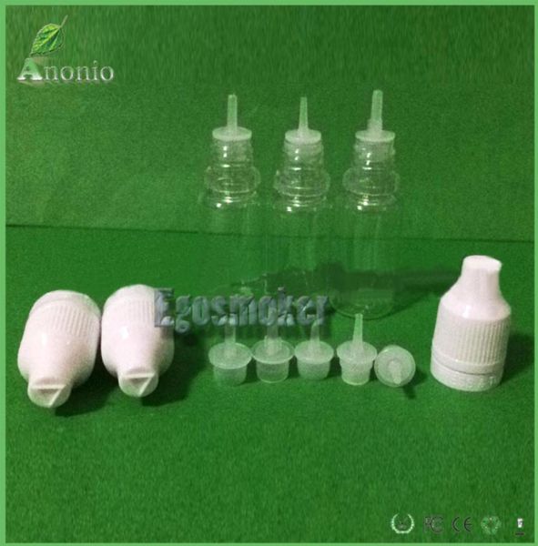 5 ml 10 ml 15 ml 20 ml 30 ml 50 ml di bottiglia di gocce in plastica a prova di bambino evidente bottiglia di cappuccio elimina e bottiglia liquida per ecigarette EM4919153