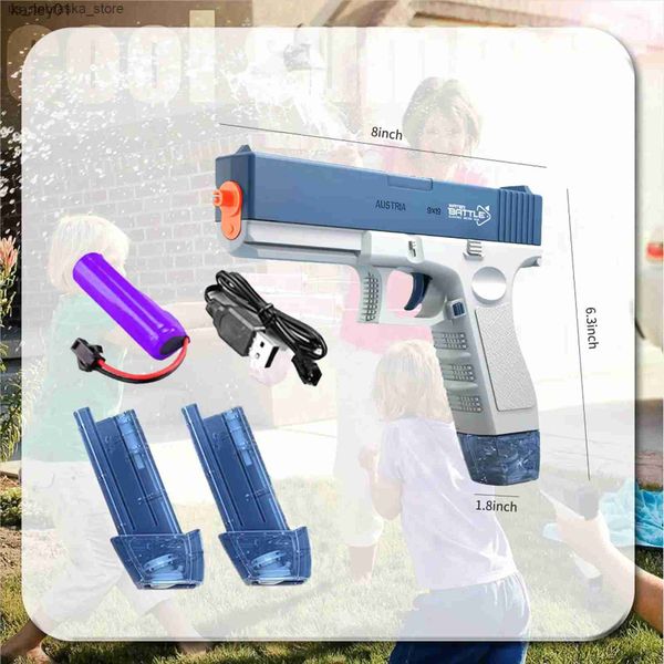 Sand Play Water Water Fun Gun Toys Guns Electric Soaker for Kids 8-12 Squirt automatico fino a 32 piedi estate in piscina Summer Beach Party YQ240307 Q240408