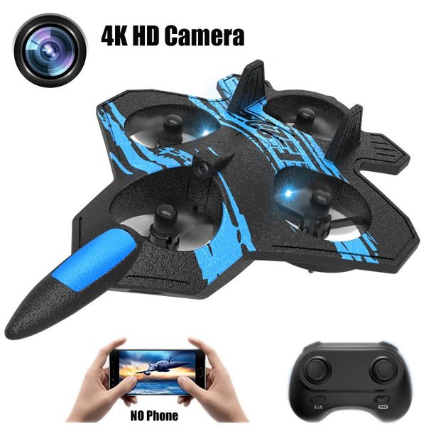 F22 Aereo RC Drone 4K Professional HD Camera Aircraft Fighter Electric 2,4G Giochi di aeroplano di controllo romote per bambini adulti 240507