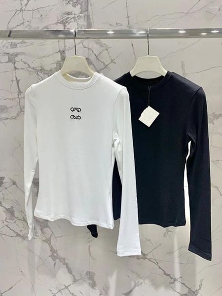 Женские футболки Tshirts Дизайнер Женщины Графические футболки Tops Tops White с длинными рукавами повседневная летняя мода роскошная рубашка одежда