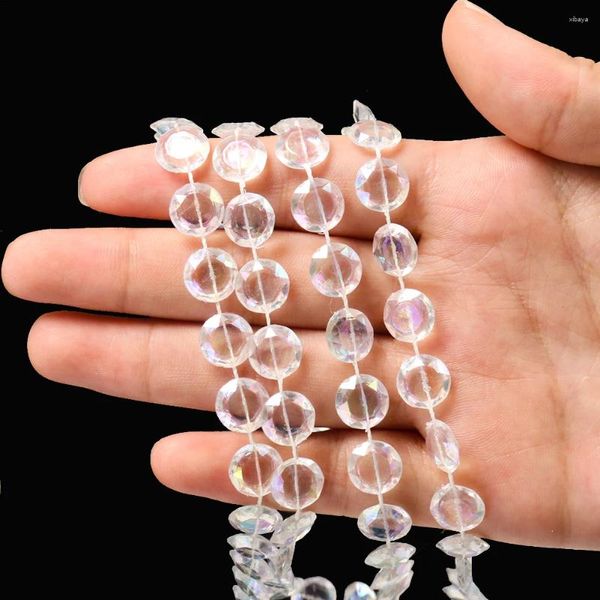 Figurine decorative 1 stringa di 3 metri perle acriliche UFO Accessori per gioielli fai -da -te trasparenti Accessori per la porta di Natale per tallone di cristallo