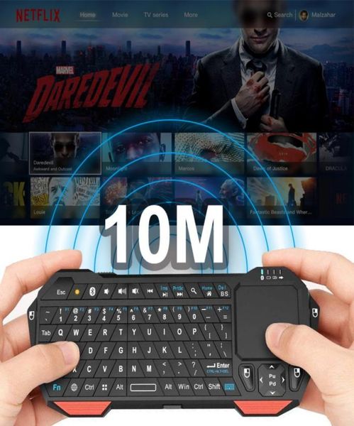 24G Mini Wireless Keyboard mit Touchpad für Smart TV -Projektorkompatible Android iOS Windows6981849