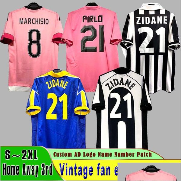Fußball Trikots Jersey Retro Del Piero Conte Pirlo Marchisio Inzaghi 04 05 94 95 Zidane BAILLOT DAVIDS BOKSIC HIMTER 17 18 Pogba Juventu Dhogi