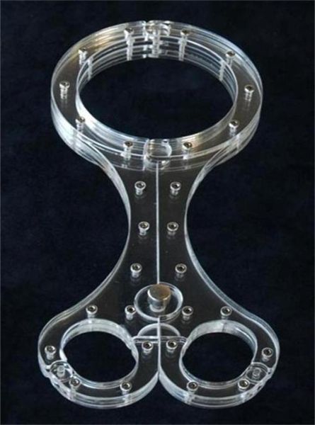 Brinquedos sexuais bdsm instrumentos chineses antigos de tortura de tortura transparente pescoço algemado de algema retenção de escravidão Yoke1675432