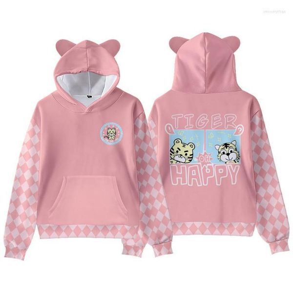 MEN039S Hoodies Sweatshirts Geeigneter 3D -Druck Tiger Hoodie Jungen Mädchen Animal Tops Mode Herbst Hip Hop Katze Ohren Kinder Kapuze7565696