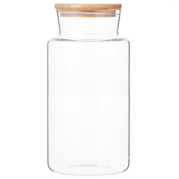 Bottiglie di stoccaggio jar barattolo cereale tè contenitore marmellata organizzatore organizzatore di budini contenerteni coperchi in vetro