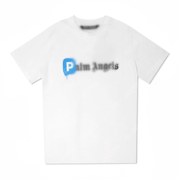 Palm 24sss Summer Letter Printing Só para PLZ Logo Tir camise