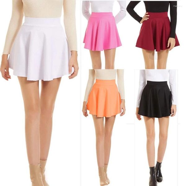 SAIRTS SUMPLEM FILEDY FEML FEXY PLGOAD SKIRT Mini Fashion A-Line Vintage High-Waisted