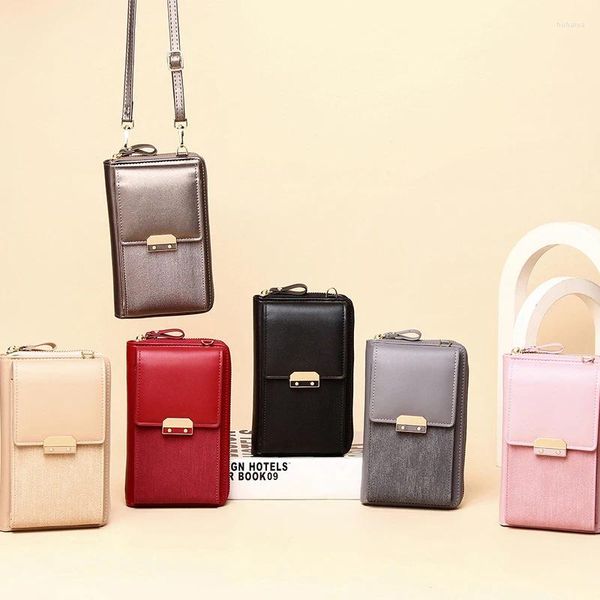 Bag 2024 Damen Umhängetaschen Modemarke Mini PU Leder Crossbody Telefon Geldbeutel Girl's Wallet Card Halter Messenger