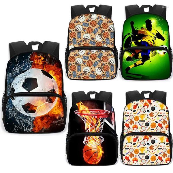 Rucksack 13 Zoll Basketball Fußball Fußball Baseball Kinder Schoolbags Kinder Kindergarten Tasche Mode große Fähigkeitsbuchbags