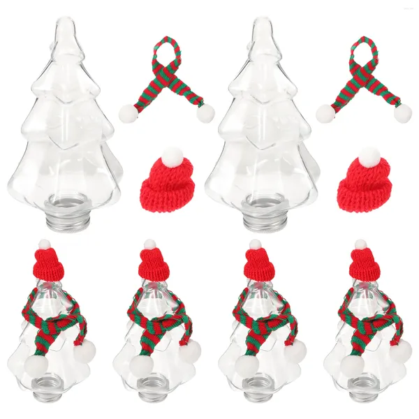 Bottiglie di stoccaggio 6 set di alberi di Natale succo di frutta da bevanda da bevanda in cotone piccolo bevande per latte tè