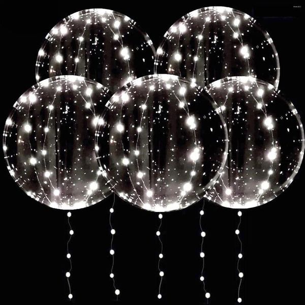 Decorazione per feste 3SET LED Balloon Bobo da 20 pollici a palloncini leggeri Bullon Ballon Birthday Matrimoni