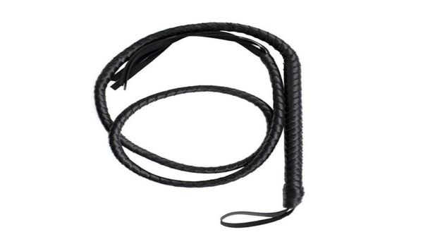 Crafts Black Bull Whip da 65 piedi Cucca pelle pelle Cucciola personalizzata Bully e costruzione del sospensione 2204115972809