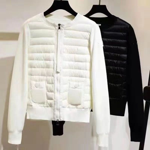 Designers de luxo tricotaram Puffer Down Jacket Women Winter M Fashion Parkas clássico luminoso mato de falha de casacos de aquecimento de aquecimento