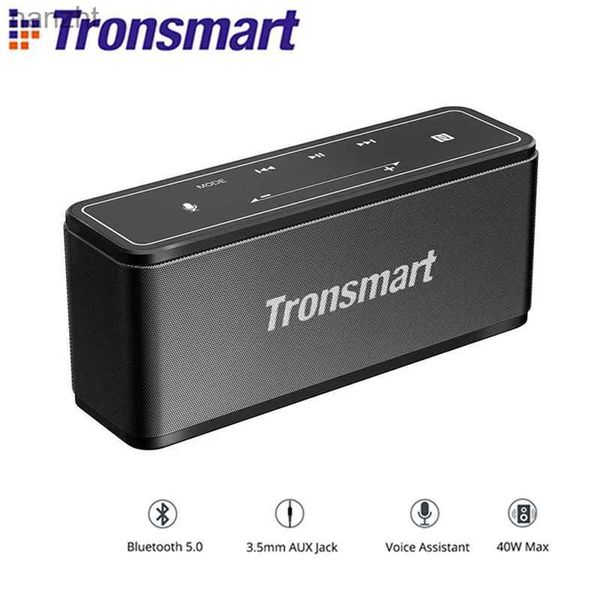 Портативные динамики динамики сотового телефона Tronsmart Mega Bluetooth Disceer 40W Портативный динамик с сенсорным звуковой панелью поддерживает голосовой помощник NFC MicroSD WX