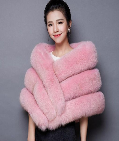 Autunno e inverno Fashion Nuova Fox Fur Silver Fox imitazione Furia Paoat Mantello Women Fashion Imitation Fur Scialca a treo