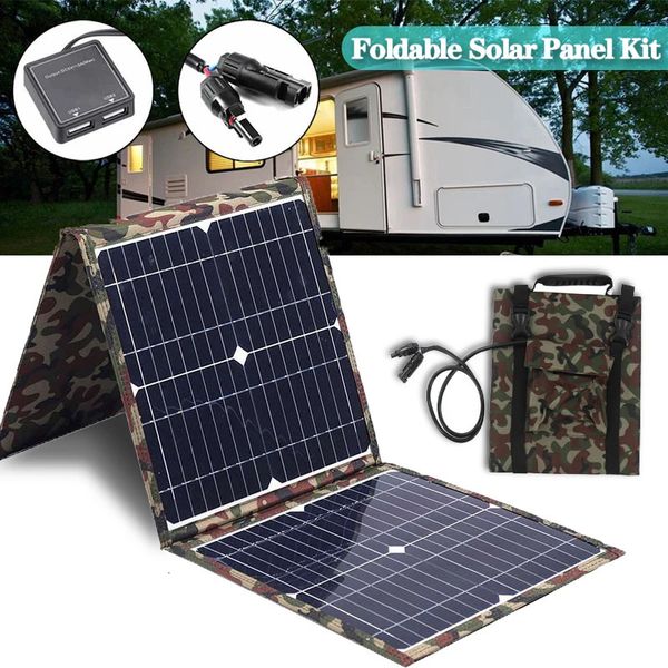 100800W Kit de painel solar dobrável CARREGADOR MPPT MPPT CARREGADOR DE GERATILIDADE 18V PARA CARAVANA DE CARAÇÃO DE CARRO CAMPING 240508