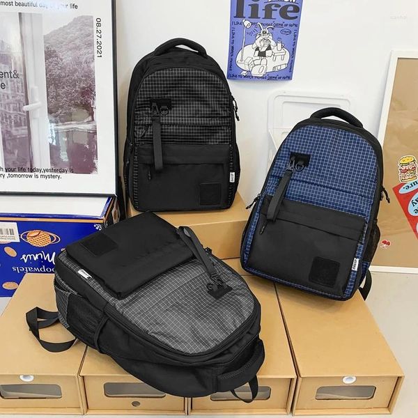 Backpack Trendy Design Men Nylon Schultasche für Jungen wasserdicht großer Kapazitäts -Rucksäcke Student Bookbags