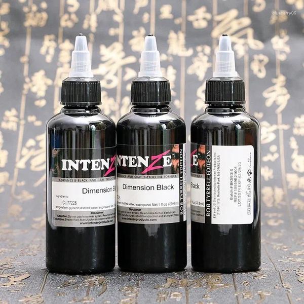 Tattoo inks Professional1 garrafa de 4 oz de tinta define o corpo de arte 100 ml suprimentos de pigmento de beleza permanente preta