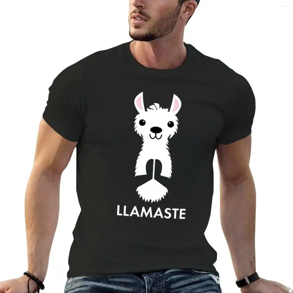 Polos da uomo Llamate: Funny Namaste Lama Alpaca Shirts Gifts for Yoga Lovers T-shirt Plus Tage T Shirt vestiti da uomo uomo