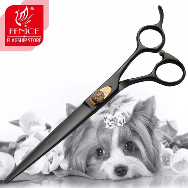 Fenice 707580 Zoll Dogcat Haarschneidwerkzeuge Haustiere Haustiere gerade Trimmschere zum Scheren von Hunden 240508