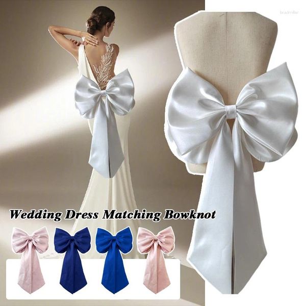 Cintos de 30 cm de vestido de noiva de bowknot de 30 cm a fita traseira elegante vestido de festa de noiva Decoração grande com pinos PO adereços