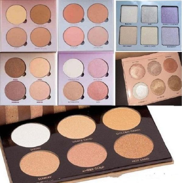 Highlighter Palette 6Colors und 4Kolors Glow Dream Bronzer Highlighterface Blush Pulver Palette Cosmetic Roushes Marke DHL Shi7149448