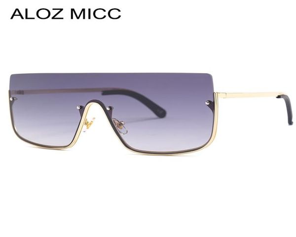 Aloz Micc 2019 Nuovi occhiali da sole a mezzo telaio Donne Brand Designer Operali di moda Overnizzato Suntra Gradiente Eyewear A4134281945