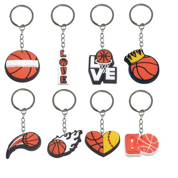 Keychains Lanyards Basketball Park 10 keychain Keyring para bolsas escolares Backpack Kids Favors Boys Boy