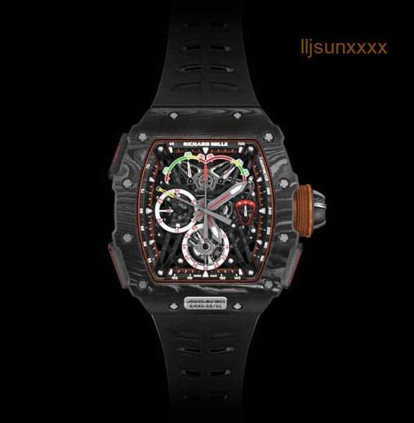 Wristwatch Designer Luxury Watch Edição Limitada Classic RM 50-03 McLaren F1 Ultralight Tourbillon Cronograph Sports Watch Mechanical Watch