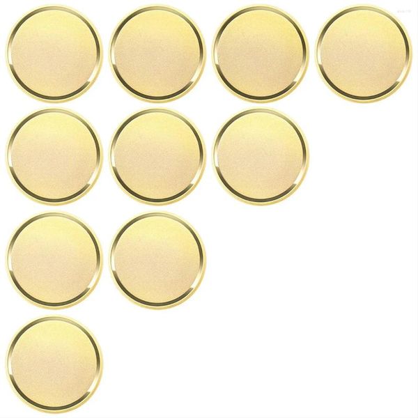 10pcs Brass Laser Gravura em branco Desafio em branco Coin Fosted com caixa de proteção acrílica - 40mm para artesanato de bricolage