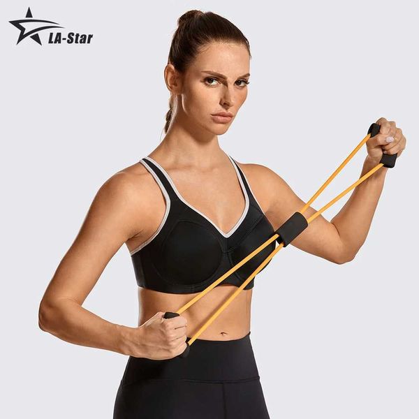 Roupa íntima ativa feminino esportivo ginástica bras yoga top skinny fitness lady full port racerback levemente forrado sports bra b c d dd e d240508