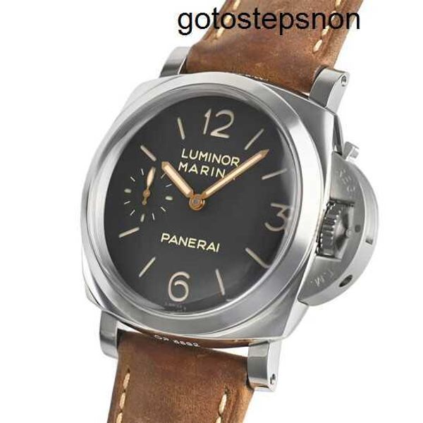 Marka Bileği Saat Panerai Luminor Serisi Swiss Watch Mens Mekanik Saat Ünlü Lüks Erkekler İzle Pam00422 Manuel Çelik 47mm