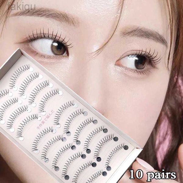 Falsche Wimpern Koreanische gefälschte Wimpern KPP natürliche transparente trockene Wimpern U-förmige handgefertigte Wimpern Anfänger Make-up-Werkzeug A-Typ D240508