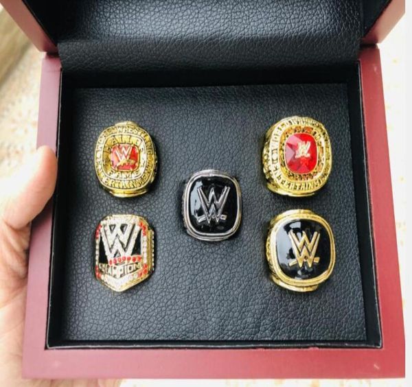 2004 2008 2015 2016 2018 2018 Wrestling Entertainment Hall of Fame Team S Ship Ring Set with Wooden Box Fan Men Boy GIF6008912