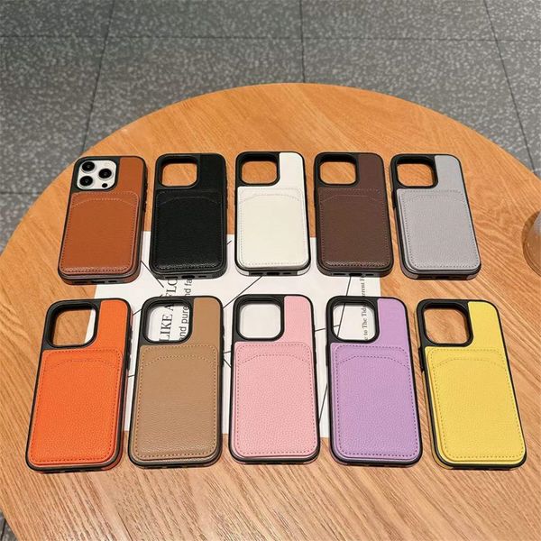 Designer de moda Magnet Card Slot Bag Solder Case para iPhone 15 14PLUS 13Pro 12 11 Pro Max Galaxy S24 S23 S22 Ultra Wireless Charging TPU Wallet Soft Shockproof à prova de choques macios