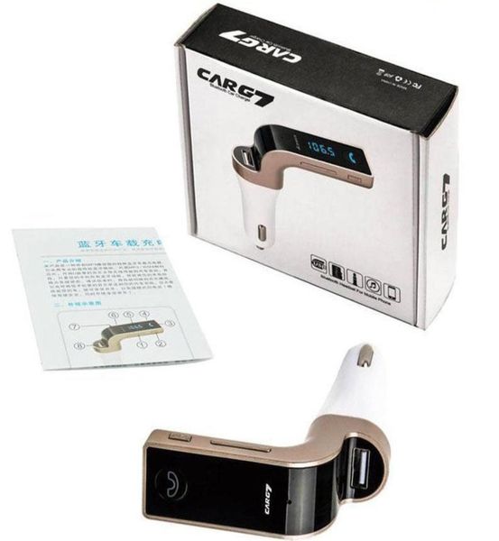 G7 Wireless FM Sender USB Ladegerät Adapter Hands LCD MP3 Player Musikunterstützung TF Car Charger7787994