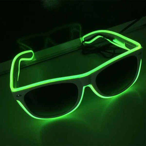 Andere Modeaccessoires LED Luminous Sonnenbrille Mode Neon Lights Carnival Lights Party liefert Halloween dekorative Kleidung