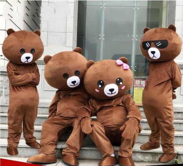 Teddy Bear Maskottchen Kostümanzug Erwachsener Cosplay Halloween Funny Party Game Dress Outfit