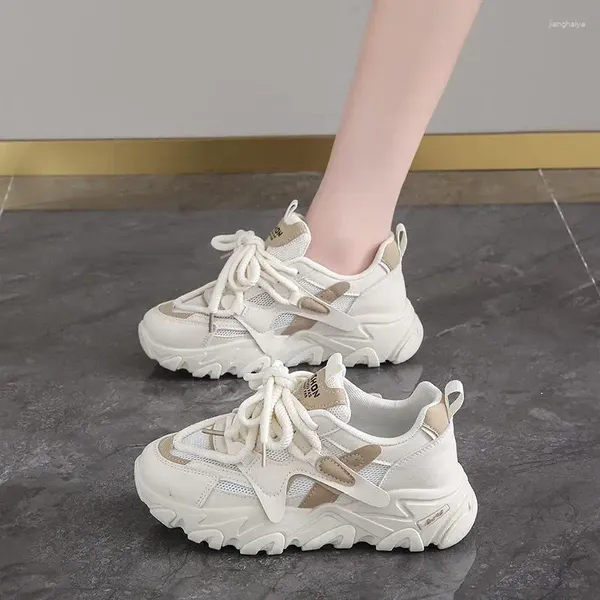 Scarpe casual piattaforma da donna sneaker sneaker latte pasticceria pasta traspirante tenis bianco z7