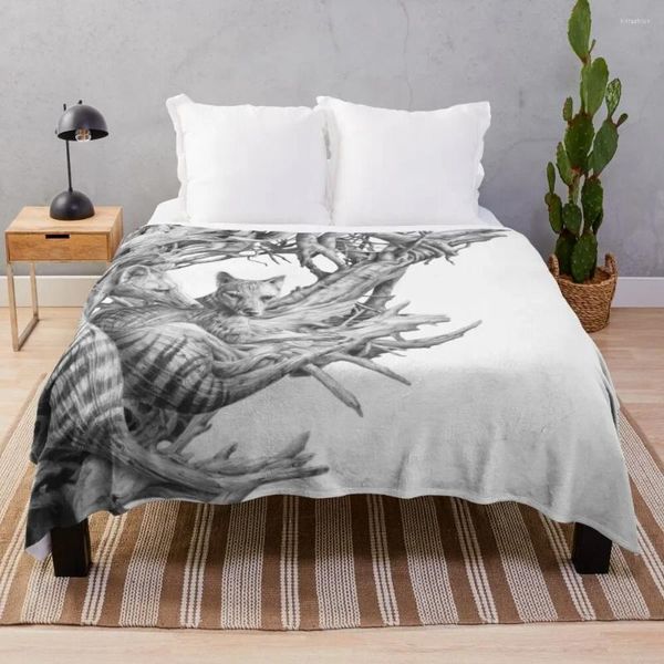 Cobertores Tasmânia Tiger Woodwood Throw Blanket Luxury engrosse quente para o inverno pesado para dormir xadrez de leito de Halloween xadrez