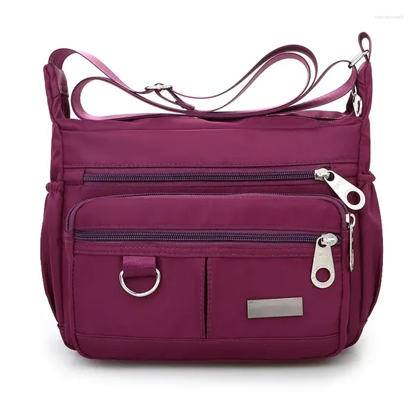 Umhängetaschen Mode Frauen Mam Tasche Kleine hohe, quatile Oxford-Stoff Messenger Crossbody Multi-Tocket-Geldbörse Handtasche