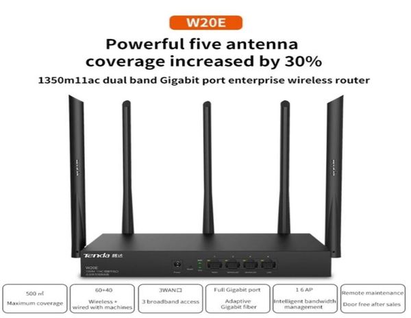 Tena W20E Enterprise Wireless Wifi Router 24G5GHz 1350 Mbps Wifi Repeater con 5 antenne e Gigabit Port16 AP Management 2106076882