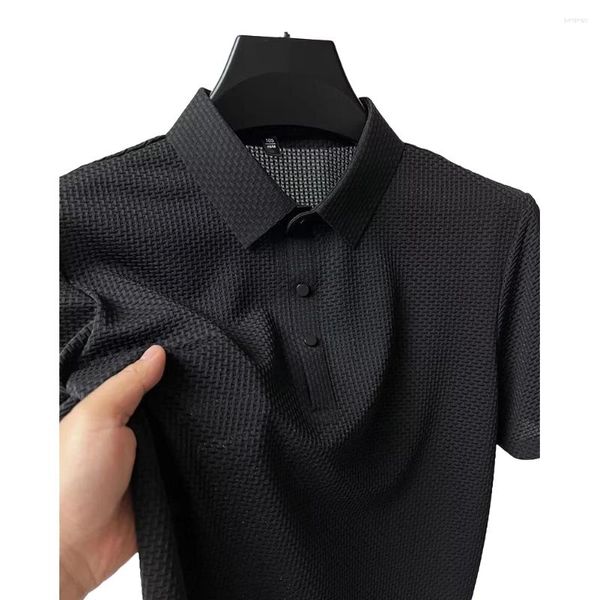 Herren Casual Shirts Shirt Herren Tops Muscle Office Rib Kurzarm Schlanker Fit Solid Color Summer t Comfy Mode